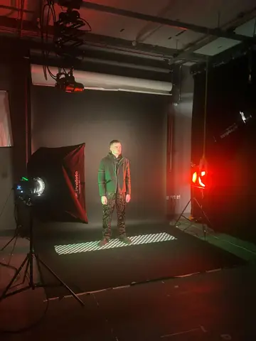 Wide view of the photo studio set
